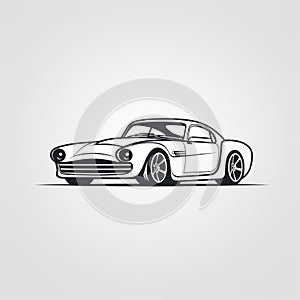 Classic Car Silhouette: Retro Sportscar Vector Illustration