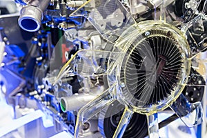 Modern car hybrid ev engine