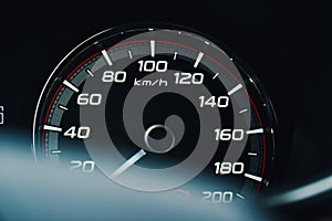 Modern car instrument panel dashboard - car speedometer for speed