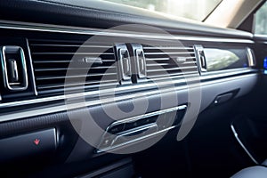 Modern car interior air conditioner adjust panel. Generate Ai