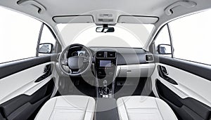 Modern Car Interior Cockpit View from Inside