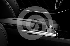 Modern car interior.