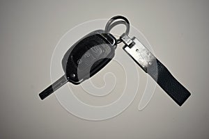 Modern car key with key chain
