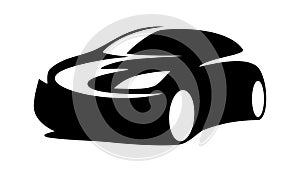 Modern car silhouette vector