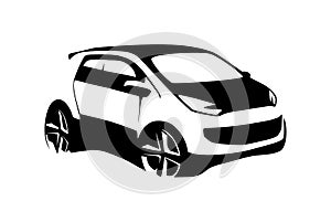 Modern car silhouette