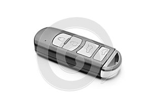 Modern car smart key isolated on white
