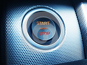 Modern Car Start Stop Button