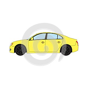 Modern car taxi vector