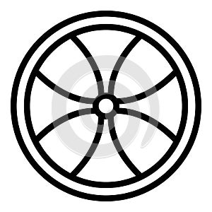 Modern car wheel icon outline vector. Tire rim