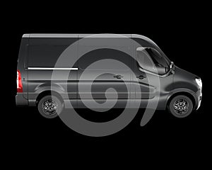 Modern cargo van isolated on background. 3d rendering - illustration