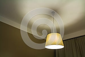 Modern ceiling lamp in a new home