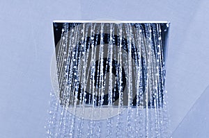 Modern ceiling shower in monochrome