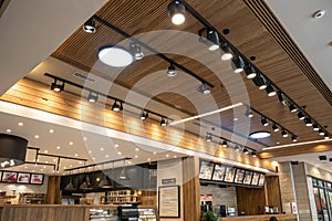 Modern ceiling and spotlight lighting design for public spaces