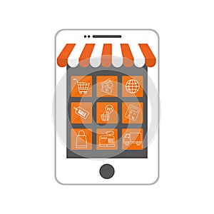 Modern cellphone icon image