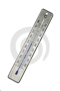 Modern Celsius thermometer isolated on white background