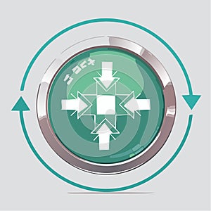 Modern Centralization Process Vector Icon