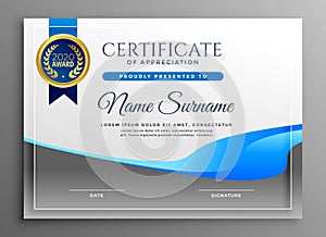 Modern certificate of appreciate template