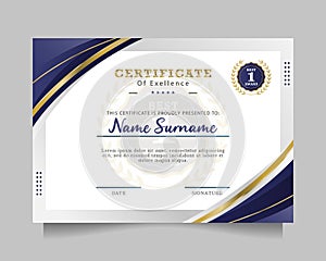 modern certificate of exellence template