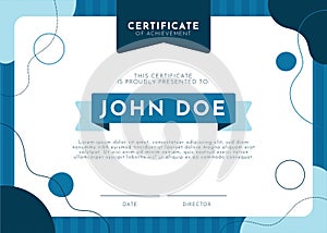 Modern certificate flat design