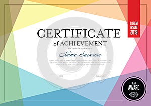 Modern certificate template