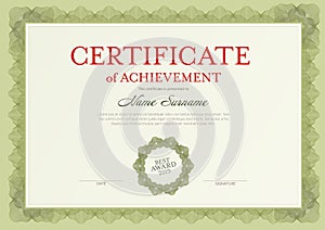 Modern certificate template