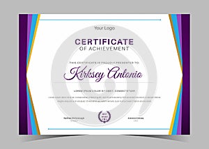 modern certificate template. certificate design  certificate template awards diploma. Professional Certificate