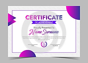 modern certificate template. certificate design  certificate template awards diploma. Professional Certificate