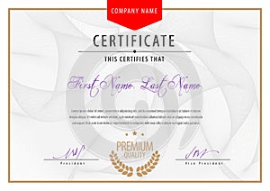 Modern Certificate. Template diplomas, currency