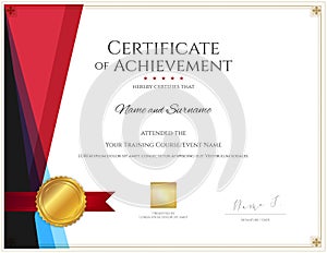 Modern certificate template with elegant border frame, Diploma d