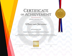 Modern certificate template with elegant border frame, Diploma d