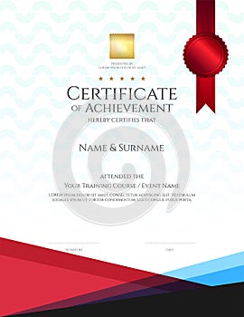 Modern certificate template with elegant border frame, Diploma d