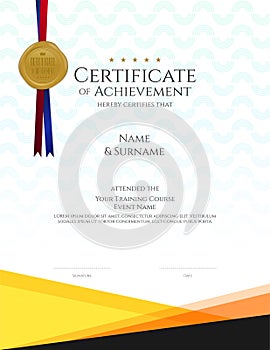 Modern certificate template with elegant border frame, Diploma d