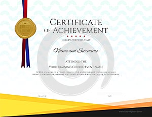 Modern certificate template with elegant border frame, Diploma d