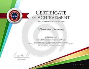 Modern certificate template with elegant border frame, Diploma design for graduation or completion
