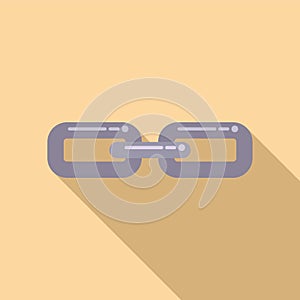 Modern chain icon flat vector. Web link
