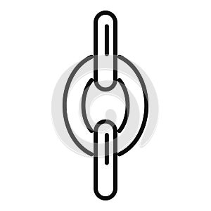Modern chain icon outline vector. Web link