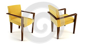 Modern chair 3d rendering