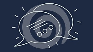 Modern Chat Bubbles Icon for Digital Dialogue, vector design Generative AI
