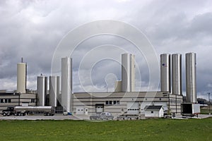 Modern Cheese Factory Industrial Plant photo