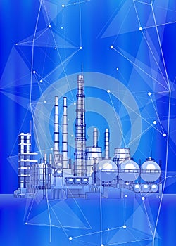 Modern chemical manufacturing plant - the concept of modern technology