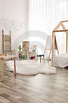 Modern child room interior settin