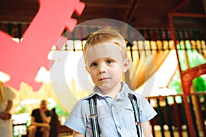 A modern children playground indoor with toys.