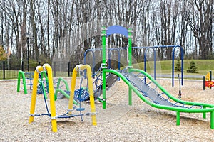 Modern children playground in park