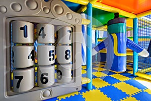 Modern children`s playground indoor