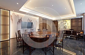 Modern Chinese style office,  dining room