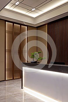Modern Chinese style office,  Reception desk