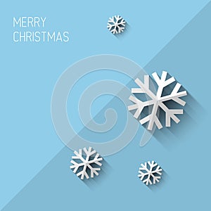 Modern christmas card with flat design