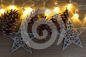 Modern Christmas decoration with light