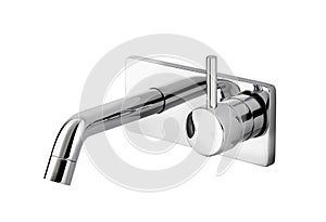 Modern chrome faucet for hot and cold water