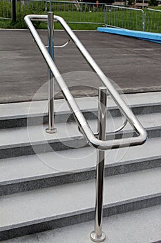 Modern chrome railings